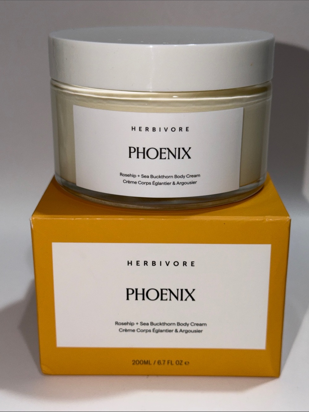 HERBIVORE PHOENIX ROSEHIP+SEA BUCKTHORN BODY CREAM Lg Sz 6.7 Oz. SEALED/NIB!